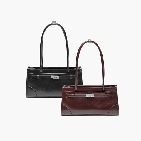 百丽包女25秋新商场同款高级质感单肩托特包法棍腋下包JY129CX5