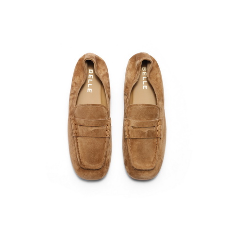 百丽亲肤质感乐福鞋2025秋新商场同款真皮柔软便式乐福鞋E1W1DCA5