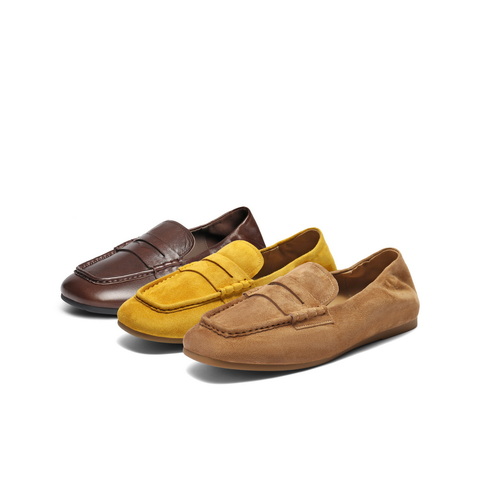 百丽亲肤质感乐福鞋2025秋新商场同款真皮柔软便式乐福鞋E1W1DCA5