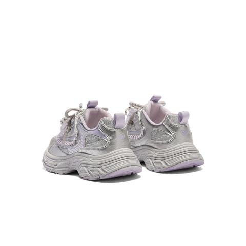 百丽潮酷撞色老爹鞋童2025秋新商场同款厚底蝴蝶结休闲鞋V7122C85