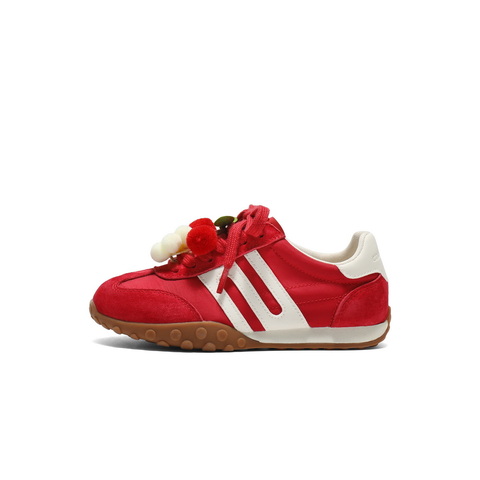 百丽拼色德训鞋女童2025春新商场同款舒适运动休闲鞋60720A85