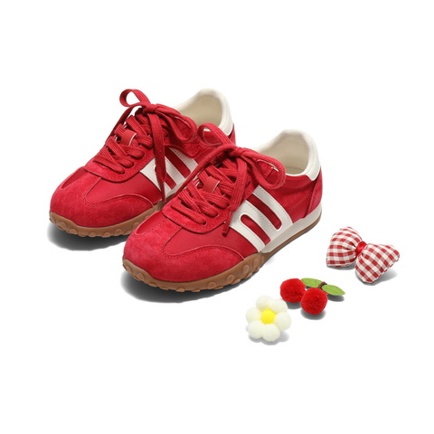 百丽拼色德训鞋女童2025春新商场同款舒适运动休闲鞋60720A85