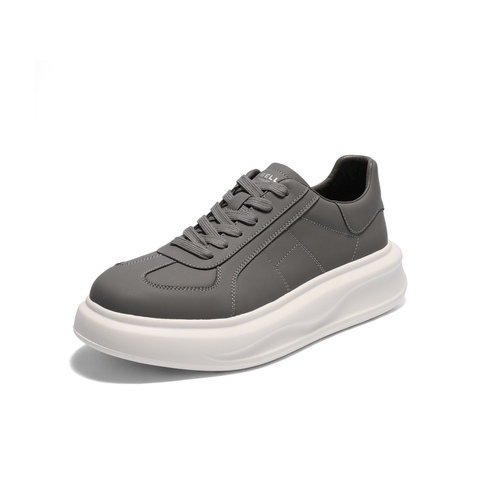 百丽厚底增高面包鞋男2025新款秋季时尚潮搭黑色休闲板鞋A2104CM5