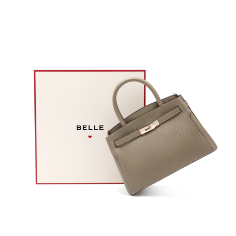 百丽包女2025夏质感通勤鎏金岁月送人礼盒款铂金包手提包X6080BX5