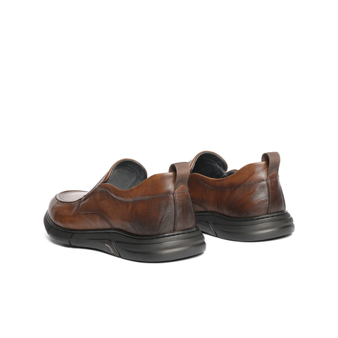 百丽一脚蹬商务鞋男2025秋季新款牛皮革舒适上班休闲皮鞋A2099CM5