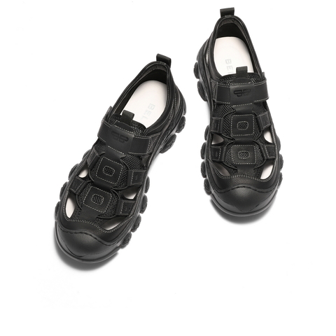 百丽镂空透气休闲凉鞋男2025新款夏季商场同款户外沙滩鞋8UR01BL5