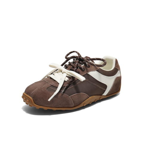 百丽青春撞色德训鞋女2025秋新商场同款时尚薄底休闲鞋E2N1DCM5