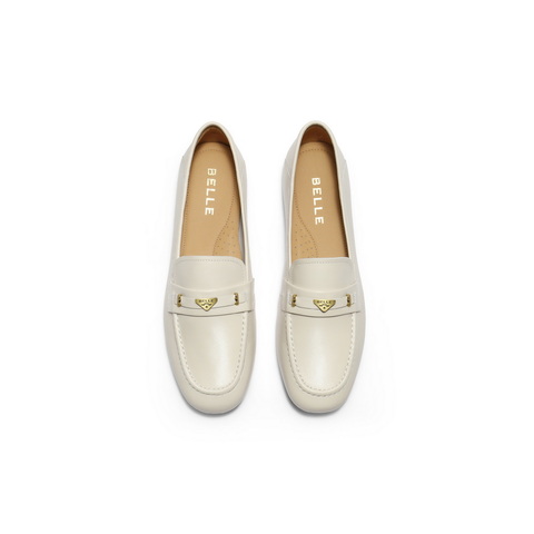 百丽秀气乐福鞋女2025秋新商场同款质感真皮通勤乐福鞋E3C1DCA5