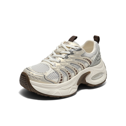 百丽潮酷网面老爹鞋女2025秋新厚底增高运动风休闲鞋B2763CM5