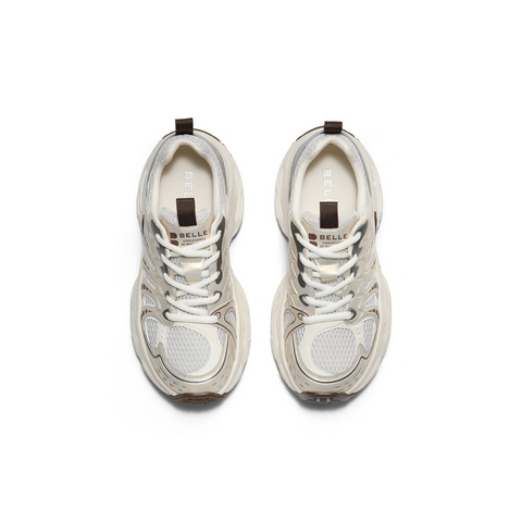 百丽潮酷网面老爹鞋女2025秋新厚底增高运动风休闲鞋B2763CM5