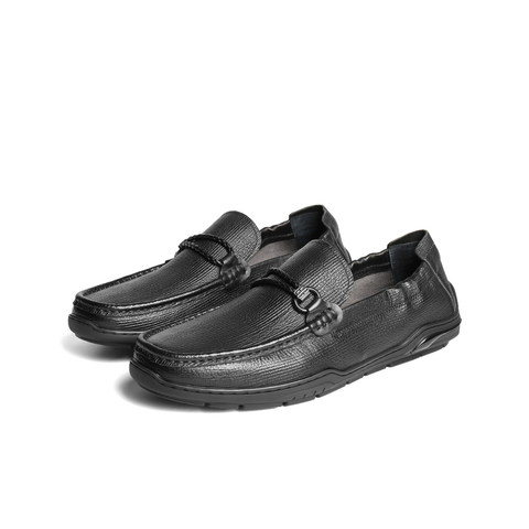 百丽父亲节礼盒款男2025新款秋季羊皮一脚蹬商务乐福皮鞋8UX01CM5