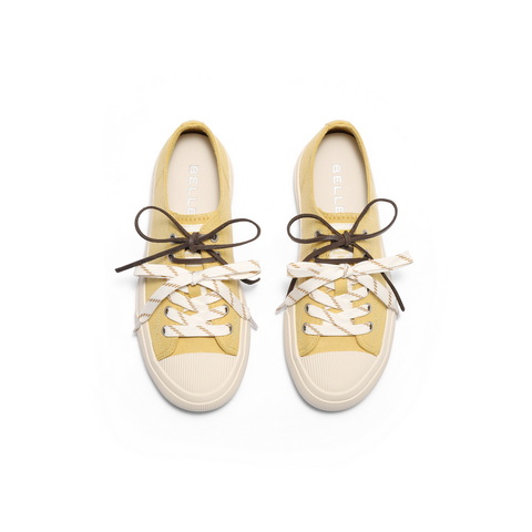 百丽时尚双鞋带帆布鞋女2025秋新商场同款百搭休闲鞋E2B1DCM5