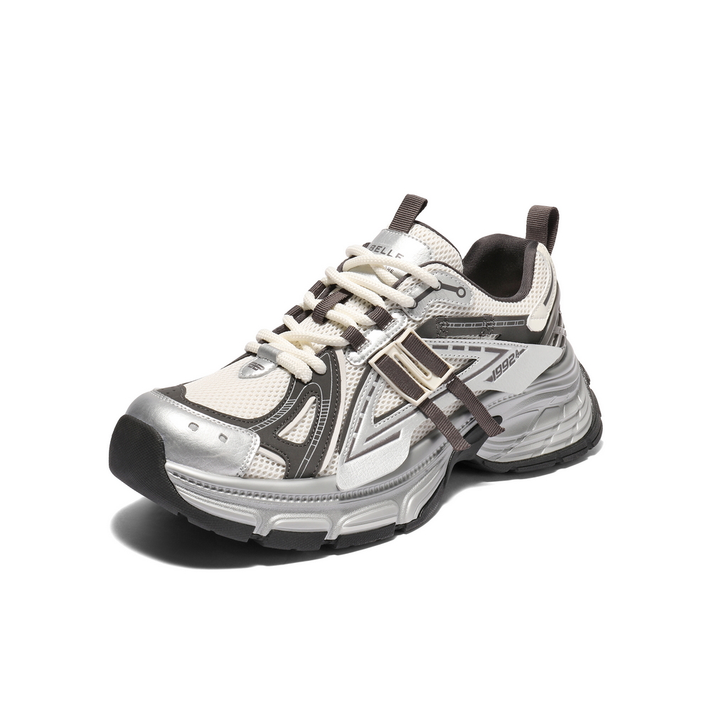 百丽蓝鲸老爹鞋男鞋2025秋新商场同款厚底增高休闲运动鞋A2100CM5