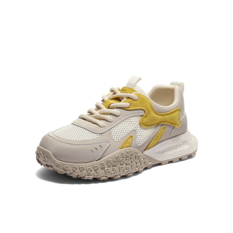 百丽靓丽撞色阿甘鞋女2025秋新商场同款舒适透气休闲鞋E3B1DCM5