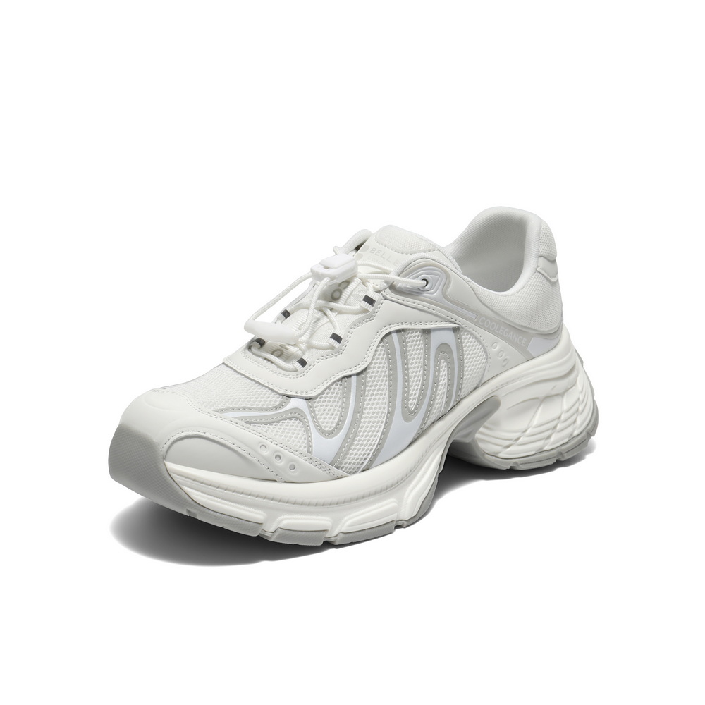 百丽复古撞色老爹鞋女2025秋新商场同款厚底增高休闲鞋E3K1DCM5