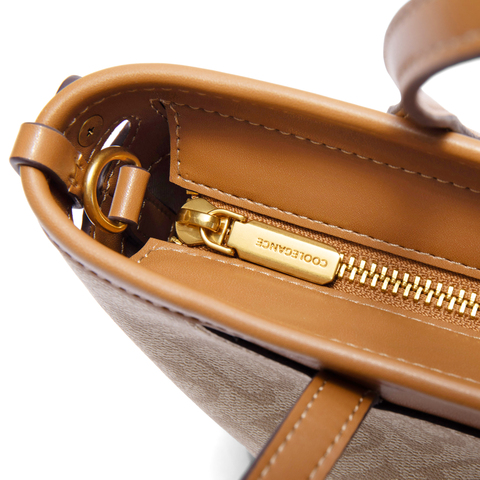 百丽包包女2025夏新商场同款复古休闲单肩斜挎手提托特包X7367BX5