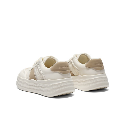 百丽时尚撞色小白鞋女2025秋新商场同款厚底百搭板鞋E3L1DCM5