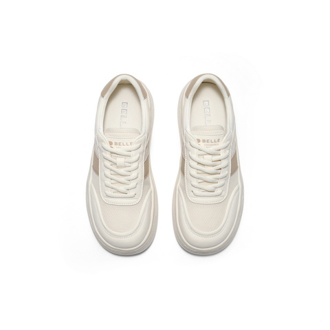 百丽时尚撞色小白鞋女2025秋新商场同款厚底百搭板鞋E3L1DCM5