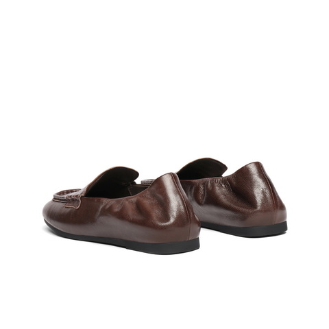 百丽亲肤质感乐福鞋2025秋新商场同款真皮柔软便式乐福鞋E1W1DCA5