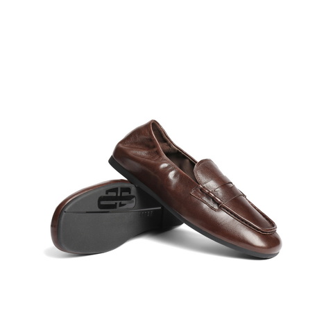 百丽亲肤质感乐福鞋2025秋新商场同款真皮柔软便式乐福鞋E1W1DCA5