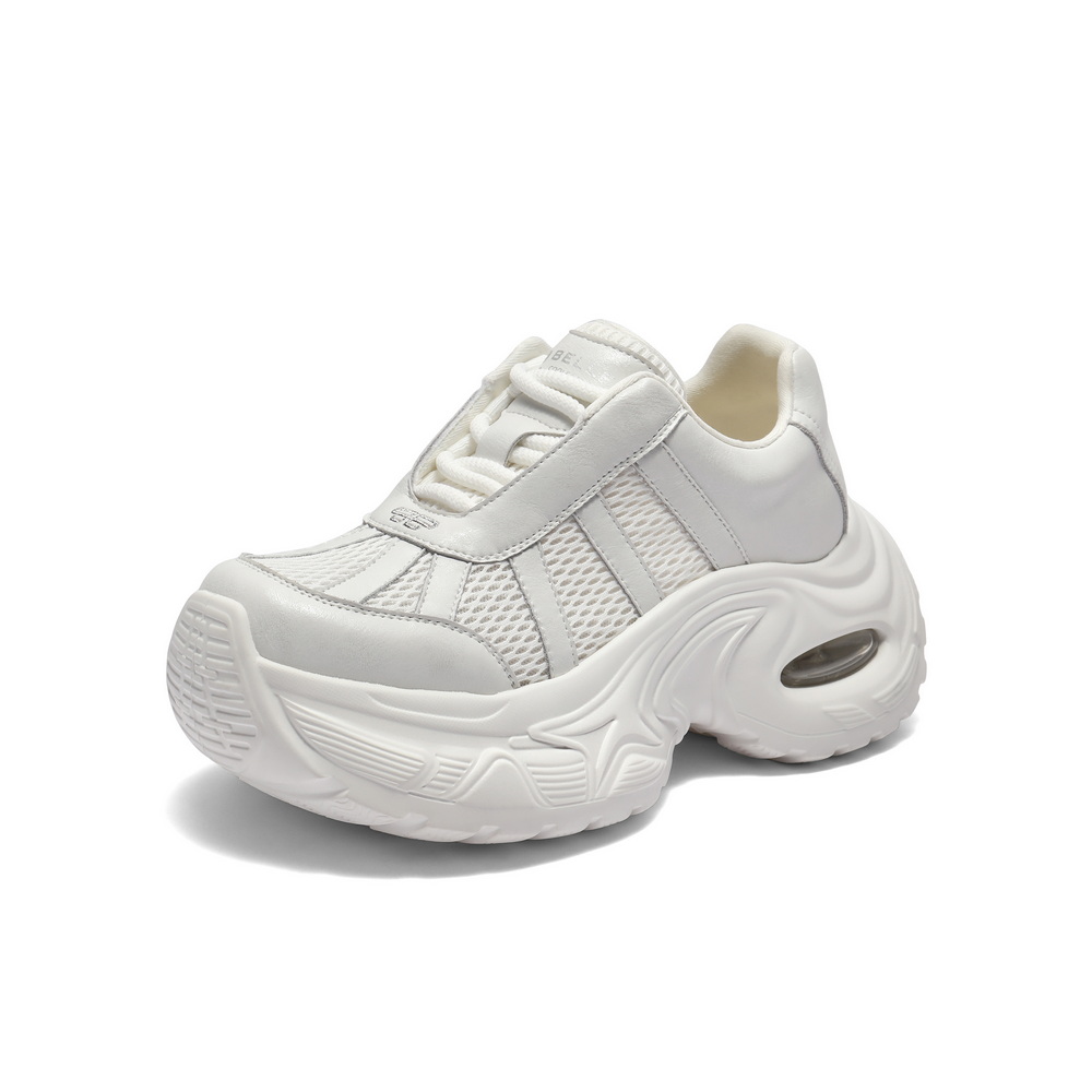 百丽潮酷厚底老爹鞋女2025秋新商场同款舒适透气网休闲鞋E2F1DCM5