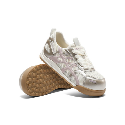 百丽撞色可爱圆头阿甘鞋女2025秋新透气网面薄底休闲鞋B2766CM5