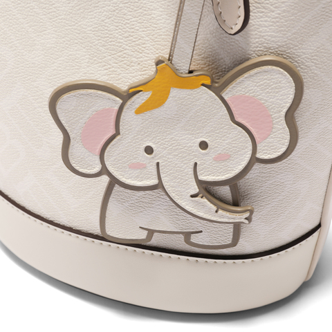 百丽包女25春商场同款小象桶复古休闲单肩斜挎手提水桶包X7233BX5