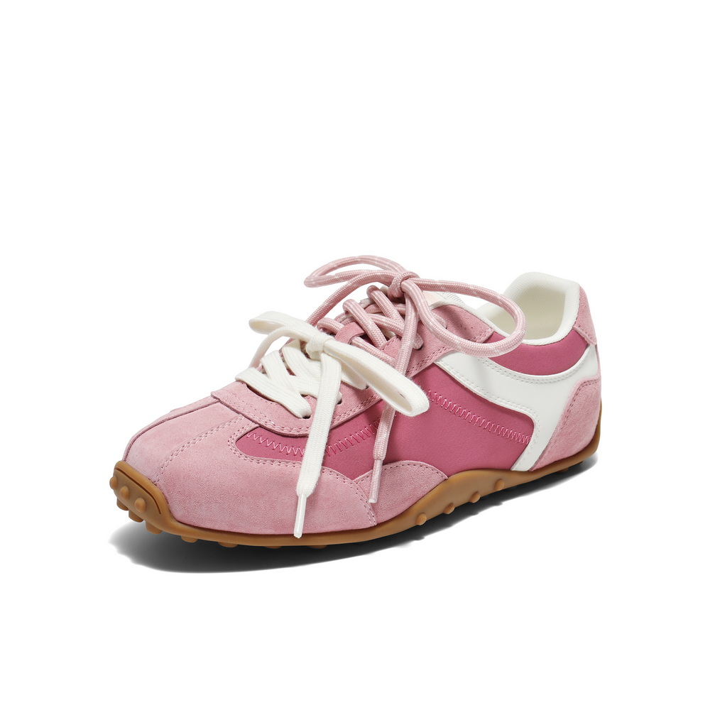 百丽青春撞色德训鞋女2025秋新商场同款时尚薄底休闲鞋E2N1DCM5