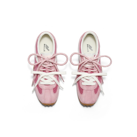 百丽青春撞色德训鞋女2025秋新商场同款时尚薄底休闲鞋E2N1DCM5