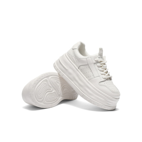 百丽百搭小白鞋女2025秋新厚底增高舒适休闲板鞋B2709CM5