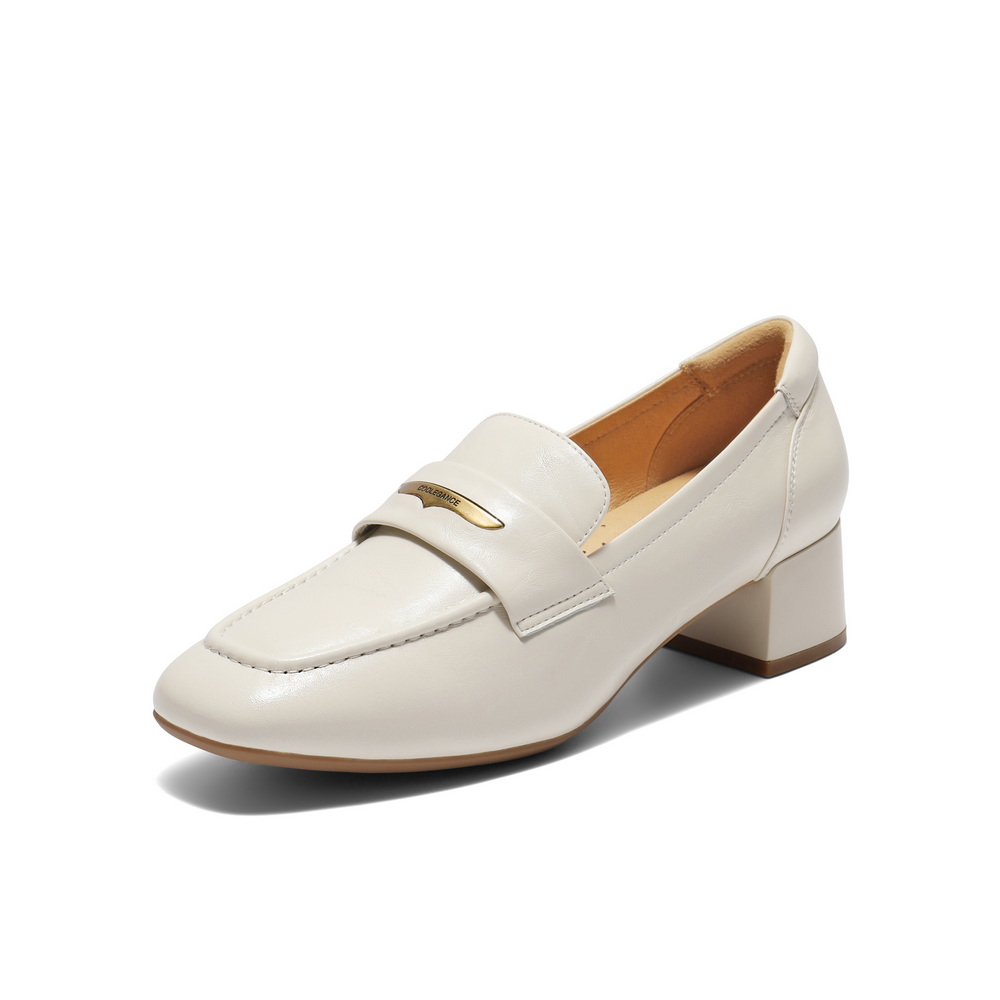 百丽质感乐福鞋女2025秋新商场同款真皮气质通勤乐福鞋D9U1DCA5