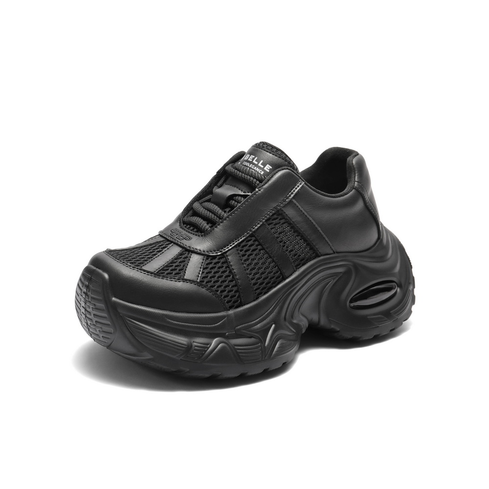 百丽潮酷厚底老爹鞋女2025秋新商场同款舒适透气网休闲鞋E2F1DCM5