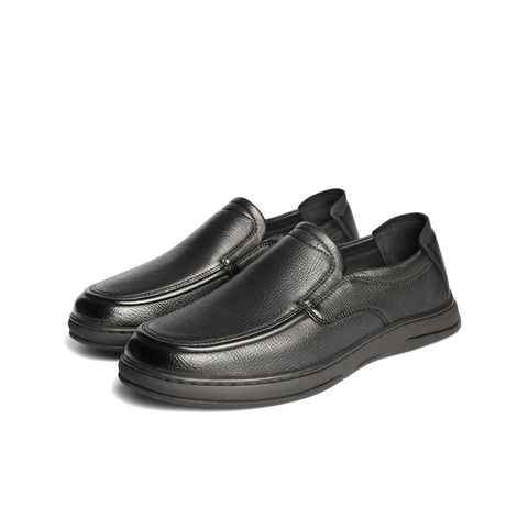 百丽一脚蹬商务休闲鞋男2025新款秋季羊皮革套脚上班皮鞋8TU01CM5