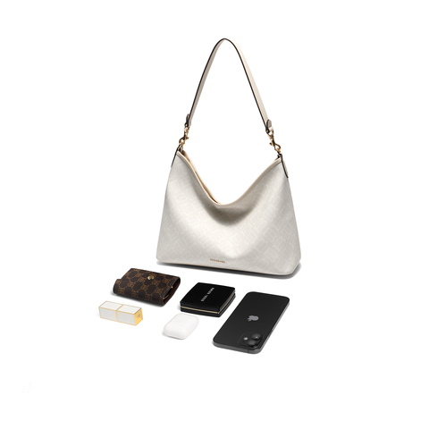 百丽包包女25秋新商场同款复古半月hobo单肩斜挎托特包X7388CX5