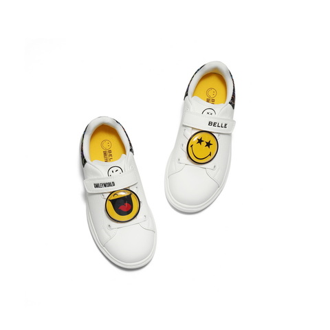 百丽SMEILEY联名板鞋女童25秋新上商场同款可爱小白鞋K6615C85