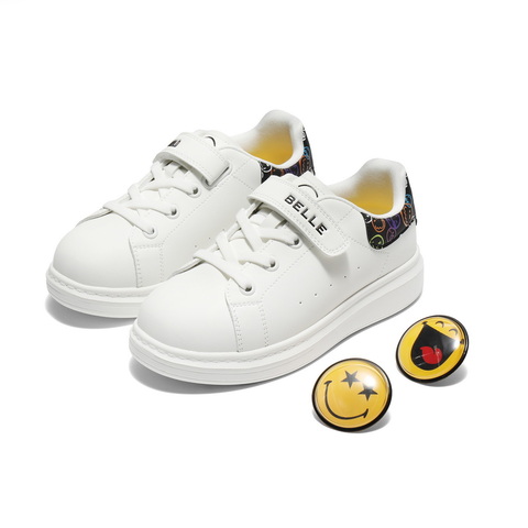 百丽SMEILEY联名板鞋女童25秋新上商场同款可爱小白鞋K6615C85