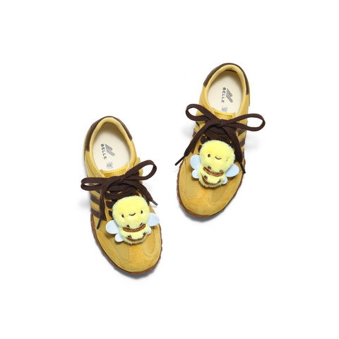 百丽拼色德训鞋女童2025春新商场同款舒适运动休闲鞋60720A85