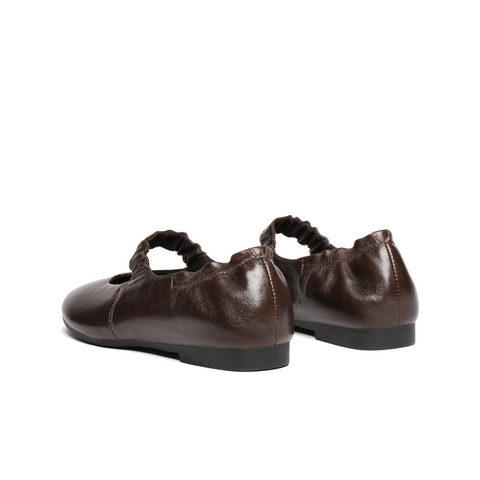 百丽复古软薄底玛丽珍鞋女2025秋新商场同款真皮浅口单鞋E1P1DCQ5