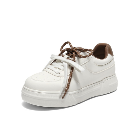 百丽百搭小白板鞋女2025秋新商场同款厚底增高休闲鞋E1S1DCM5