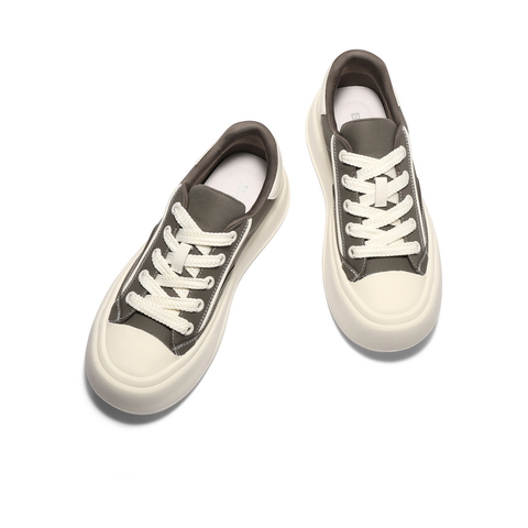 百丽网面透气休闲板鞋男2025新款秋季厚底增高时尚布鞋A2013CM5