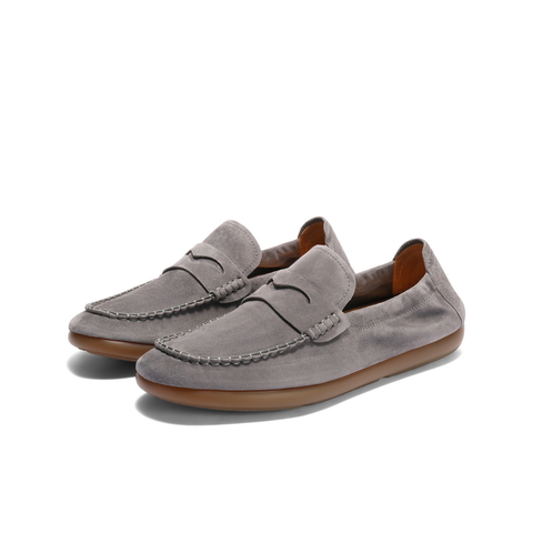 百丽一脚蹬休闲豆豆鞋男士2025秋季新款舒适软底乐福鞋A2045CM5