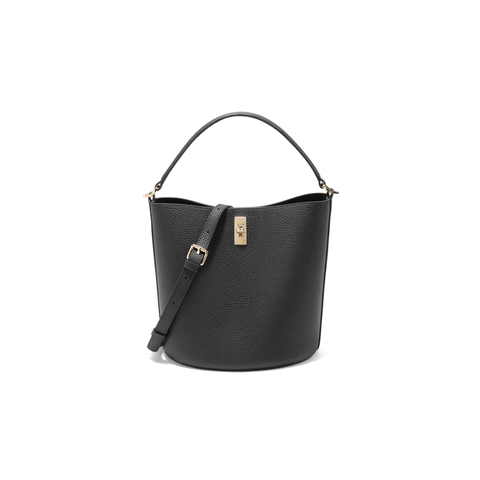 百丽包包女2025新款质感简约休闲百搭单肩斜挎手提水桶包BL812BX5