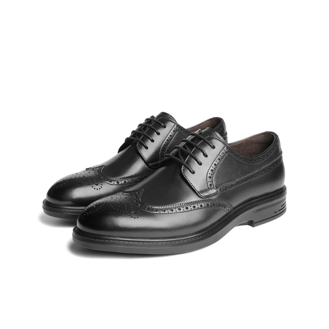 百丽布洛克雕花商务鞋男2025新款秋商场同款牛皮正装皮鞋8TP01CM5
