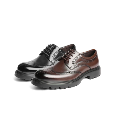 百丽布洛克雕花商务鞋男2025新款秋季牛皮革通勤正装皮鞋A2065CM5
