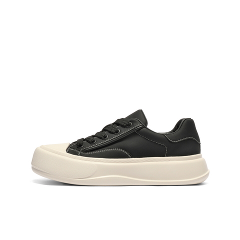 百丽时尚潮搭休闲板鞋男2025新款秋季厚底增高时尚布鞋A2136CM5