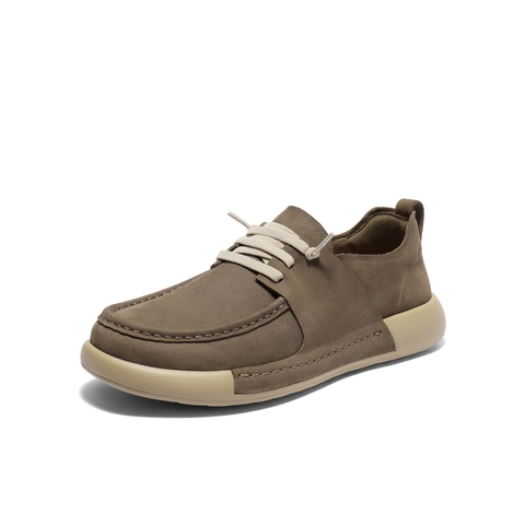 百丽简约舒适休闲鞋男2025新秋商场同款牛皮革户外工装鞋8TZ01CM5