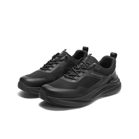 百丽网面拼接健步鞋男2025新款秋季轻盈厚底休闲运动鞋A2151CM5