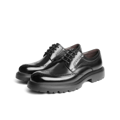 百丽布洛克雕花商务鞋男2025新款秋季牛皮革通勤正装皮鞋A2065CM5