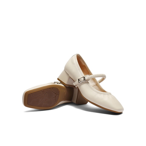 百丽气质方跟玛丽珍鞋女2025秋新商场同款质感真皮单鞋E1U1DCQ5