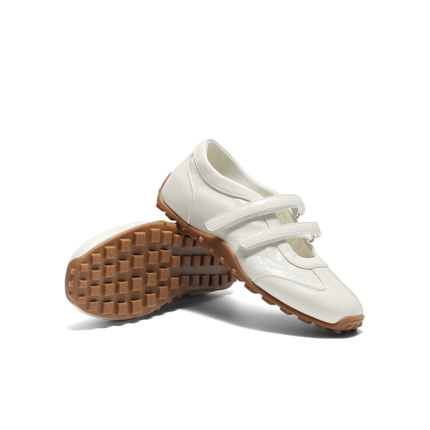 百丽时尚亮面休闲玛丽珍鞋女2025秋新双魔术贴薄底休闲鞋B2769CQ5